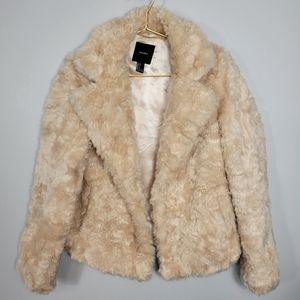 Small Forever 21 Faux Fur Cream Jacket